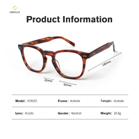 Montures de lunettes de lecture en acétate vintage personnalisées OEM/ODM, montures optiques anciennes faites à la main, lunettes élégantes de style japonais