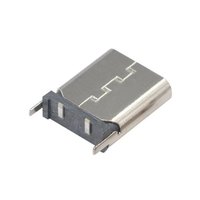 Connecteur femelle USB Type C 2 broches pour téléphone portable, en acier inoxydable 304 plaqué cuivre, certifié ISO 9001, électronique SMT