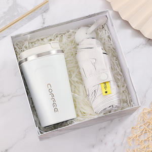 Coffret cadeau d'affaires de luxe pour Noël Saint Valentin comprenant une tasse à café parapluie d'été avec mini ventilateur Autres cadeaux d'entreprise - Product Image 2