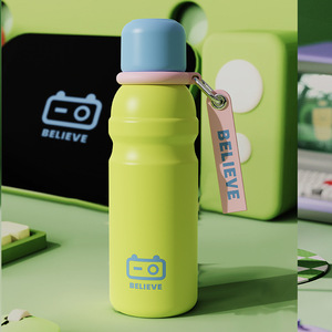 Bouteille isotherme portable en acier inoxydable sans BPA, anti-fuite, pour l'école et le bureau, pour filles et garçons - Product Image 1