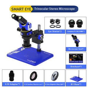 <span class=keywords><strong>Microscope</strong></span> stéréoscopique binoculaire SE7045-B11, zoom 0,7X-4,5X, oculaire PL10X25, rotation 15°, pliable 50°, <span class=keywords><strong>LED</strong></span> numérique IP54 - Product Image 2