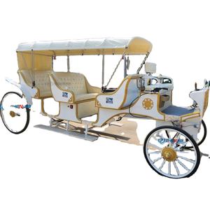 Siège en or blanc personnalisé trois rangées parc d'attractions chariot touristique <span class=keywords><strong>mariage</strong></span> cheval remorque - Product Image 1