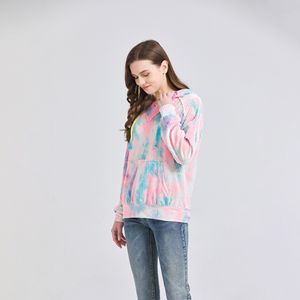High Quality Custom Designed Embossing Slim Pullover Print Tie Dye <b>Velvet</b> Colorful Winter Autumn Long Casual <b>Hoodies</b> - Product Image 2