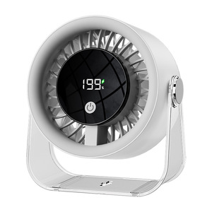 Desktop Standing <b>Desk</b> Fan Office Portable USB Rechargeable Wall Mount <b>Mini</b> 199 Speeds High Wind Force Digital Display Box - Product Image 1