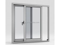 Ventanas Abatibles Modernas de Aluminio con Apertura Horizontal, Mosquitera Plegable de Acero Inoxidable, Cortina Colgante Resistente al Viento