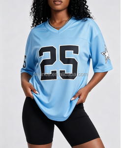 Maillot de football personnalisé pur Crop Tops Streetwear Chemise de football à la mode Design Logo Mesh Crop Fans de l'équipe américaine Maillot de football - Product Image 1