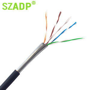Cabo de Rede LAN Cat5eFTP de Alta Velocidade 305m 1000ft Uma Caixa 4pr 24awg Blindado com Folha de Cobre HCCA Passa Teste 150MHz - Product Image 3