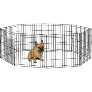 Katlanabilir egzersiz evcil hayvan oyun parkı Metal köpek egzersiz kalem köpek çit kalem kapalı küçük orta köpekler Pet köpek oyun parkı