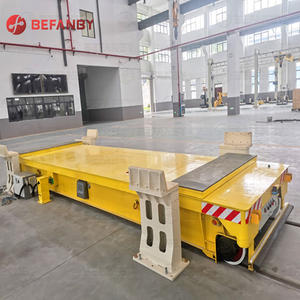 รถเข็นส่งแผ่นพื้น10ตันพร้อมรีโมทคอนโทรลมอเตอร์ไฟฟ้ากระแสตรงแพลตฟอร์มเหล็กพลังงานแบตเตอรี่ไฟฟ้าและสี่ล้อ OEM ปรับแต่งได้ - Product Image 2