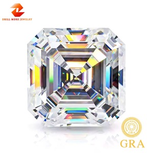 GRA Moissanite Asscher Cut D Color VVS Clarity Loose Stone For Jewelry Making - Product Image 2