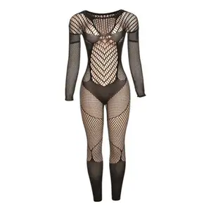 27659 Fashion 2023 Seamless See Through Sexy Jumpsuit Night Club Wear Bodycon One Piece Clothes