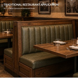 Banquette traditionnelle rembourrée pour restaurant, mobilier de restaurant avec cadre, sièges pour café, bistrot, salle à manger, USA DDP - Product Image 1