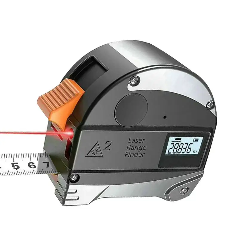 Taşınabilir lazer mezura 2-in-1 5 + 40M lazer mesafe ölçer elektronik mezura lazer mesafesi mezura