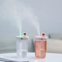 Portable USB Mini Air LED Humidificateur Lumière Colorée Date Ultrasonique Logo Personnalisé Diffuseur pour Voitures Hôtels Ménages 1 An
