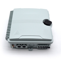 Caja de Distribución de Fibra Óptica FTTH para Exteriores, Impermeable, 12 Núcleos, IP65, Montaje en Pared o Poste, Caja de Terminación con Divisor Óptico