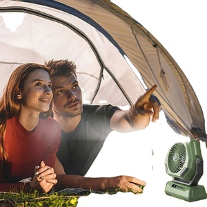 2025 New Arrivals Kc Pse Usb Rechargeable <b>Table</b> Ventilator Led Lamp With Power Bank Portable Camping Fan - Product Image 4