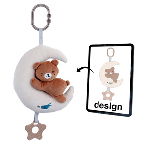 Vente en gros d'usine de hochets pour lits de nouveau-nés, pendentifs ours de dessin animé et jouets en peluche pour aider les bébés à relever <span class=keywords><strong>la</strong></span> tête - Product Image 1