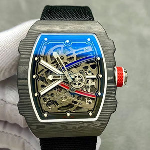 Montre mécanique pour homme haut de gamme, fabriquée sur mesure, ultra-fine, luxueuse, avec mouvement tourbillon et bracelet en tissu doux - Product Image 1