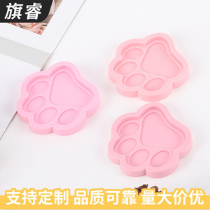 Cute Cartoon Silicone Cat Paw Baking Mold Pink Oven Safe For Fondant Chocolate Cookie Ice Cube DIY Cake Mold - Product Image 2