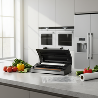 Scelleuse alimentaire électrique automatique portative en acier inoxydable avec protection contre la surchauffe, mini scelleuse sous vide domestique