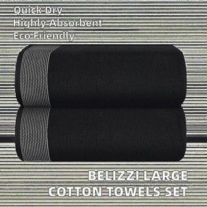 Juego de 2 Toallas de Baño de Algodón para Adultos Belizzi Home, Tamaño Grande 35x70, Ultra Absorbentes, Ecológicas, 100% Reciclables, de Secado Rápido - Product Image 2