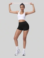 Shorts de yoga pour femmes, sans couture, ajustés, taille haute, effet push-up, 3'' - Taille moyenne, shorts de sport pour le volleyball