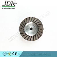 Meule à coupelle abrasive JDK à rangée simple, outils diamantés pour le lissage des surfaces en pierre, diamètre 4 pouces, épaisseur 10 mm, haute dureté