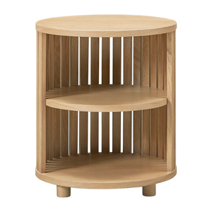 Vintage Bamboo Design Large Round <strong>Bedside</strong> <strong>Table</strong> With Wheels Wooden <strong>Slim</strong> Tall <strong>Bedside</strong> Laptop <strong>Table</strong> - Product Image 6