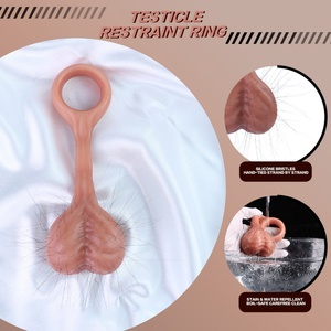 Anillo Elástico de Restricción para Escroto y Testículos, Dispositivo de Castidad de Silicona, Estirador de Bolas, Juguetes Sexuales Masculinos para Retrasar la Eyaculación en Hombres Gay - Product Image 3