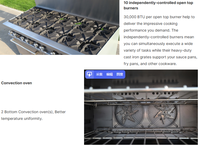 Équipements de cuisine sur mesure pour les usines, équipements de cuisine commerciaux pour restaurants, cuisinière à gaz à 10 brûleurs avec four