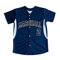 Chemise de baseball unisexe à boutons, imprimée numériquement, style hip-hop, avec lettres et numéros brodés, personnalisable, uniforme de baseball