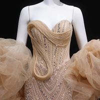 Robe de soirée sirène de luxe Lsz436 avec cape châle, ornée de perles, décolleté cœur, pour femmes, occasions formelles, Jancember