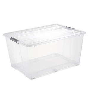 Plastic Stackable Storage Box Wholesale 128l Stackable Clear Big Plastic Storage Box