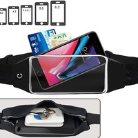 Sac de taille pour sports de plein air avec écran tactile, sac de taille invisible antivol et anti-transpiration, ceinture de fitness pour la musique