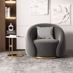 Chaise de salon ronde de luxe moderne de style nordique, pivotante, pour salle à manger et salon – Offre spéciale - Product Image 5