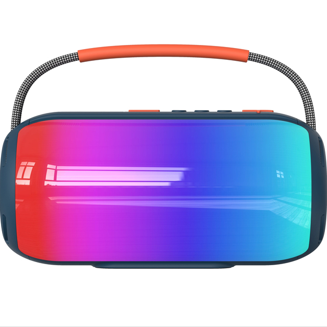 Portable RGB Lights USB AUX TF Card Wireless Speaker Durable Plastic Cabinet with Battery Power for Outdoor Parties
