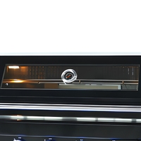 Barbecue à gaz encastrable en acier inoxydable noir, 6 brûleurs, cuisinière de cuisine extérieure avec couvercle en verre