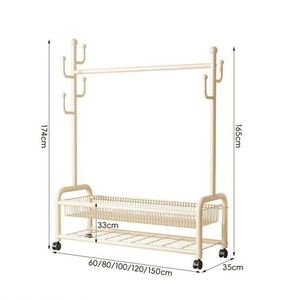Estante de <span class=keywords><strong>ropa</strong></span> con ruedas para supermercado, perchero doble de malla para sección de mobiliario minorista, expositor de <span class=keywords><strong>ropa</strong></span> independiente - Product Image 5