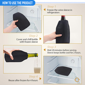 Sac isotherme portable pour biberons, motif lettres, en bâche imperméable avec fermeture éclair, pour le transport de vin et de gel réfrigérant - Product Image 3