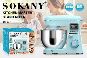 Sokany 277 Custom Dough Kneading Machine Home Appliance Household 8L 1800W Stand Dough Food Cake Mixer