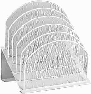 5 Section Office Desktop Document Sorter Desk <b>File</b> Holder the Mesh Collection, Inclined <b>File</b> Rack Office Desk <b>Organizer</b> - Product Image 1