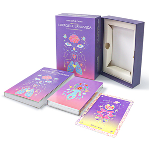 Carte dei <span class=keywords><strong>Tarocchi</strong></span> e Mazzi di Oracoli Personalizzati con Bordo Argentato, in <span class=keywords><strong>Carta</strong></span> Artistica Resistente, con Scatola di Lusso e Libretto Guida - Product Image 3