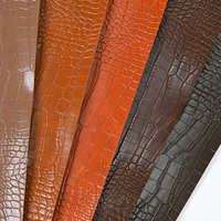 Matériau en cuir PVC gaufré pour sacs, bagages, accessoires de voiture - Motif crocodile élastique imperméable