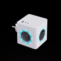 NOUVEAU Chargeur mural à charge rapide PD25W, multiprise USB, cube de prises multi-standards UE avec anneau lumineux