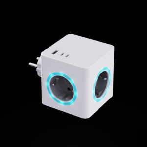 NEU Schnellladefunktion PD25W Wandladegerät USB-Steckdose Mehrfachsteckdose EU-Multistandard-Steckdose mit Lichtring - Product Image 5