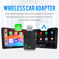 Nuevo estilo 2 en 1 Universal Car Smart Box Adapter USB con cable a Wireless Carplay Android Auto Dongle con características