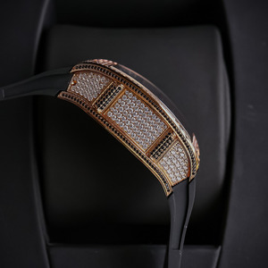 Montre mécanique à remontage manuel unisexe Diamond Carbon 17-01, forme barillet, squelette, tourbillon, <span class=keywords><strong>prestige</strong></span>, soirée, montre-bracelet, chronomètre - Product Image 4