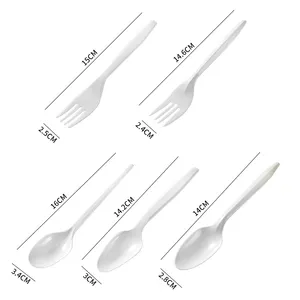 Set di posate da asporto in plastica per cucchiaio e forchetta usa e getta per ristorante personalizzato in fabbrica