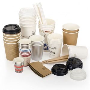 Custom Printed Synthetic Paper Hot Coffee <b>Cup</b> <b>Disposable</b> Eco-friendly Ripple Wall <b>Cups</b> with Lids - Product Image 6