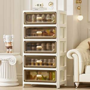 <b>Plastic</b> Storage <b>Drawer</b> Cabinet Rectangle Standing Type Easy To Clean Bedroom Office <b>Organizer</b> Multi Functional <b>Drawer</b> Unit - Product Image 4